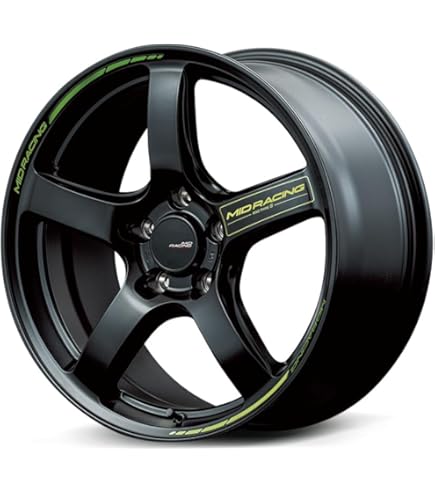 Amazon.co.jp: MID RMPレーシング R50 ホイール ブラック/リムレッド